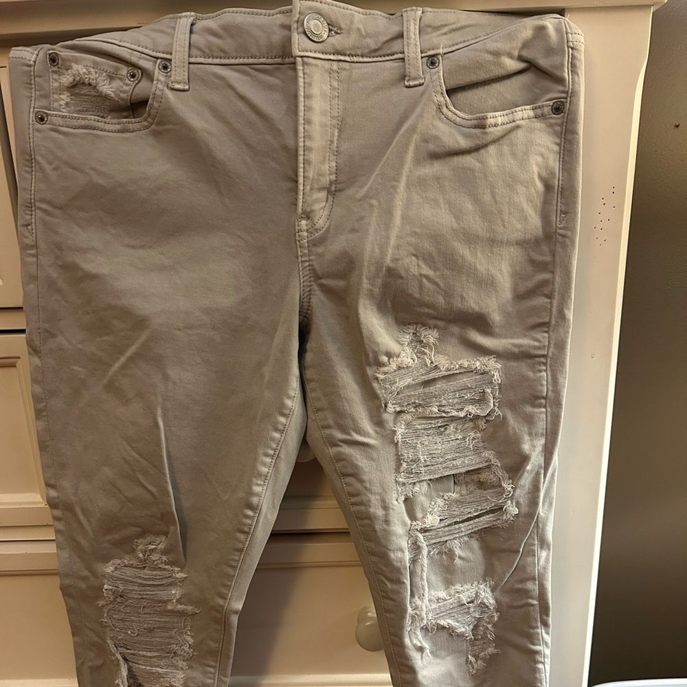 American Eagle, super stretch, super distressed j… - image 1